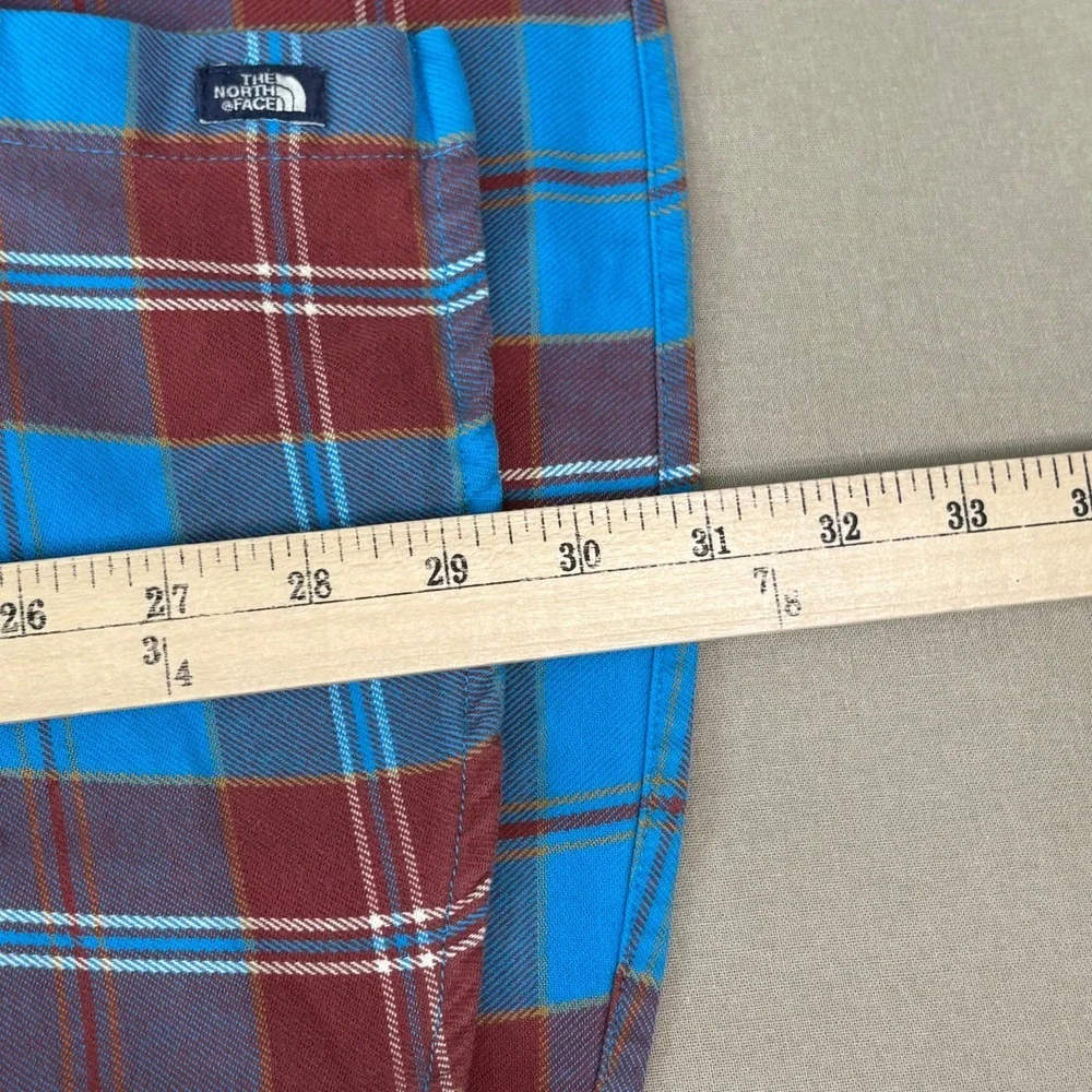 The North Face Arroyo Flannel Shirt Mens Medium Blue Red Plaid Gorpcore Outdoors